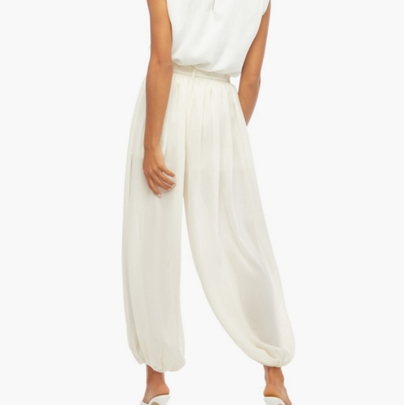 Just Fab Shirred Chiffon Harem Pants - Picture 1 of 8